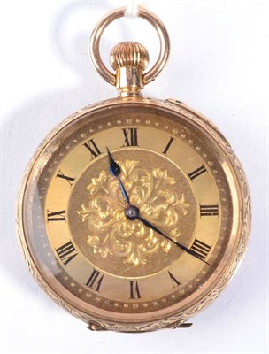 Lot 153 - A lady's 9 carat gold fob watch