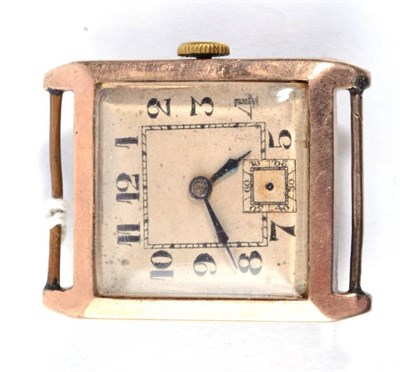 Lot 157 - An Art Deco 9 carat gold wristwatch
