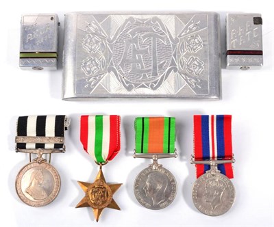 Lot 178 - Three medals 1939/45 the Italy Star and the Defence medal, war medal 1939/45 for H H Steavenson; an