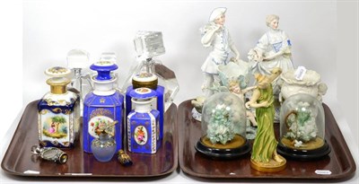 Lot 232 - A Royal Worcester figure model number 1827; Serves style perfume bottle etc