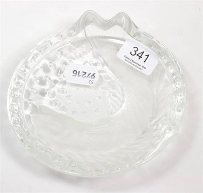 Lot 341 - A Lalique fish motif small glass bowl