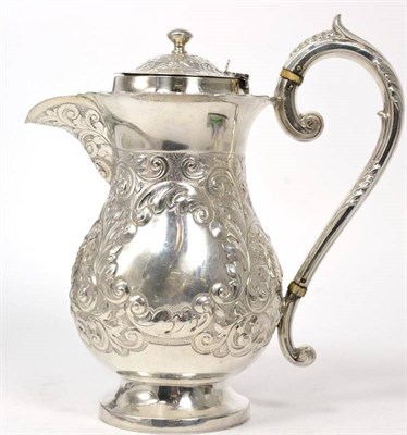 Lot 349 - A silver water jug (marks rubbed)