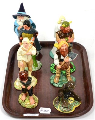 Lot 363 - A part set of eight Royal Doulton figures from a series of twelve Middle Earth characters...