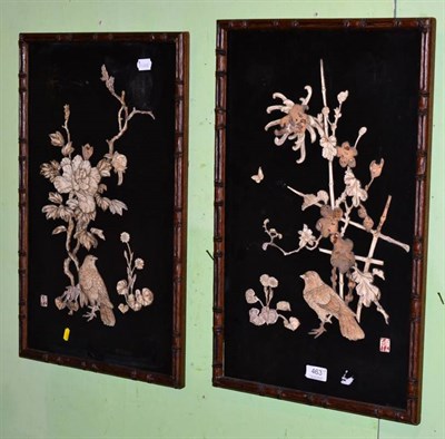 Lot 463 - A pair of Japanese Meiji period panels