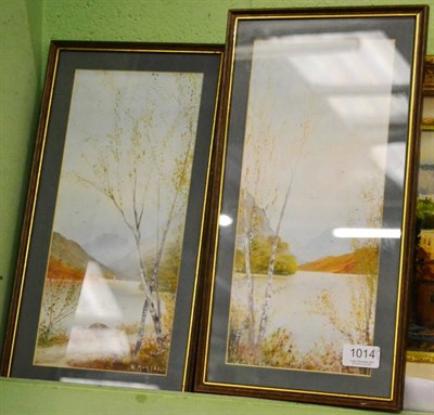 Lot 1014 - A pair of river scenes with silver birch