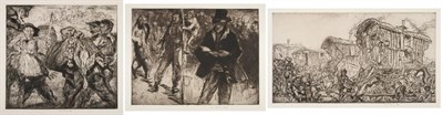 Lot 15 - Sir Frank Brangwyn RA, RWS, RBA (1867-1956)   "Return from the Hunt " (1923) Signed in pencil,...