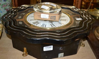 Lot 1106 - A French wall clock by E. Genret, Dijon, Roman dial, mother-of-pearl inlaid ebonised case and...