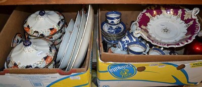 Lot 1120 - A Victorian Wood & Son 'Verona' pattern dinner service and other ceramics (two boxes)