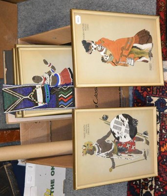 Lot 1149 - Barbara Tyrrell (20th century) a set of five prints, heightened in white and pencil signed;...