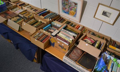Lot 1155 - Twenty-one boxes and three bags of books on assorted topics including travel and Scotland