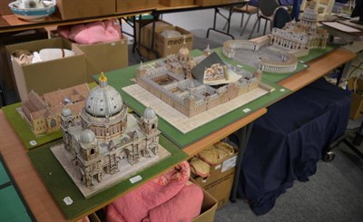 Lot 1205 - A group of five scale models of famous buildings