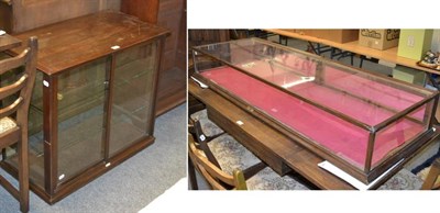 Lot 1216 - Two glazed shop display cabinets