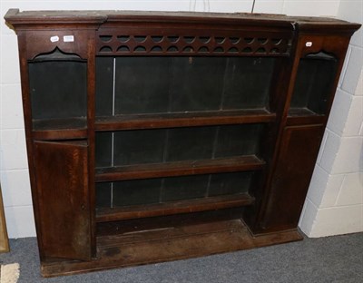 Lot 1235 - An early 19th century oak dresser rack