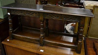 Lot 1252 - An 18th century style oak stool