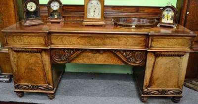 Lot 1296 - A large Victorian mahogany pedestal sideboard