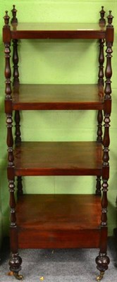 Lot 1298 - A 19th century mahogany four tier whatnot