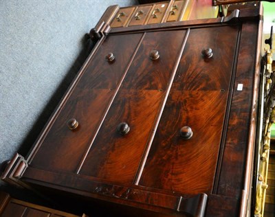 Lot 1319 - A Victorian mahogany bureau with two long drawers