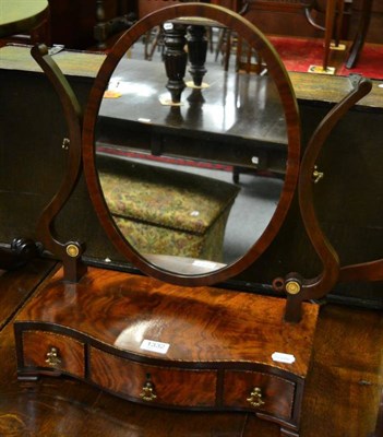 Lot 1332 - A 19th century inlaid mahogany dressing table mirror