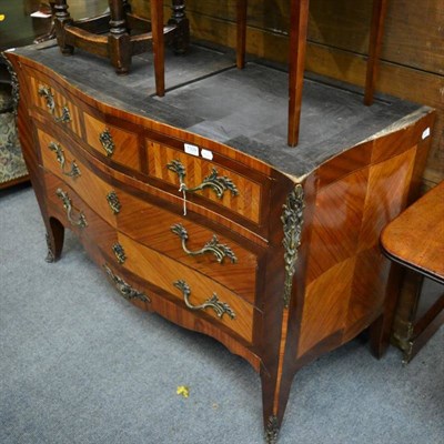 Lot 1339 - A French tulipwood, bois satine and gilt metal mounted commode, early 20th century, in Louis XV...