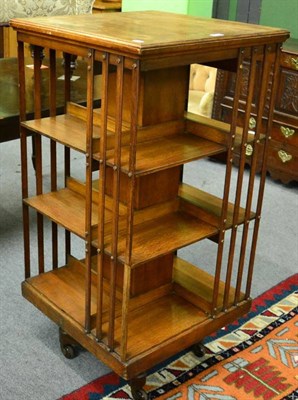 Lot 1350 - A large Edwardian revolving bookcase