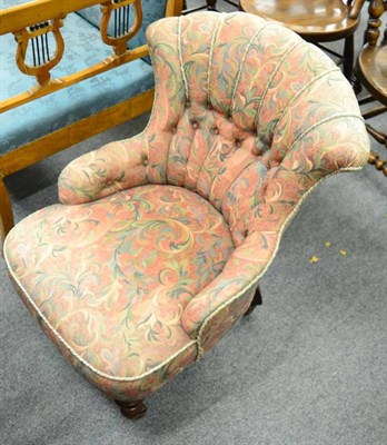 Lot 1354 - A Victorian bedroom/nursing chair