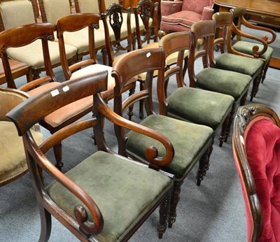 Lot 1359 - A set of six early Victorian mahogany dining chairs (4+2)