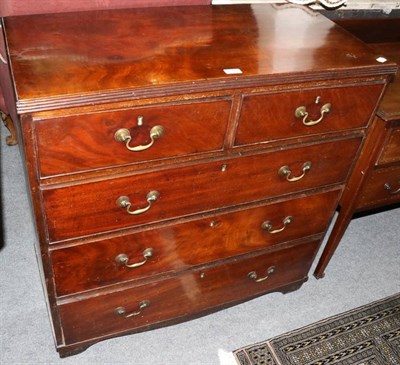 Lot 1369 - An early 19th century mahogany four height chest of drawers