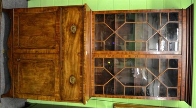 Lot 1371 - A bureau bookcase