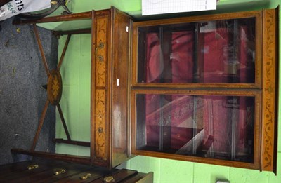 Lot 1375 - A 19th century satinwood inlaid display cabinet