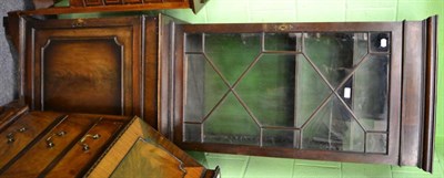 Lot 1381 - A mahogany glazed bookcase with single drawer below