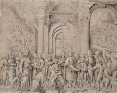 Lot 1 - After Baldassare Peruzzi (1481-1536) Italian The Adoration of the Kings   Pencil on laid paper,...