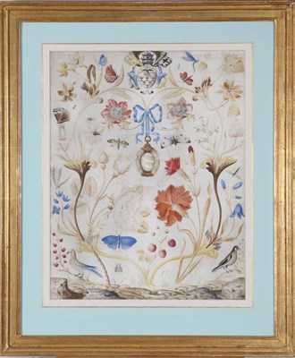 Lot 2 - Italian School (circa 1700)  A pair of framed Papal armorial watercolours; the first bearing...