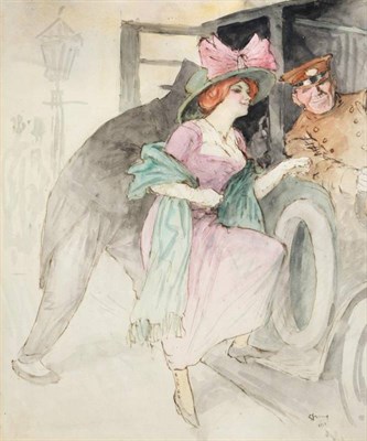 Lot 7 - William Strang RA (1859-1921)  ''After the Performance'' Signed and dated 1911, pen, ink and...