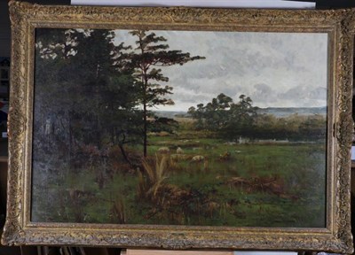 Lot 9 - Owen Bowen (1873-1967) ''A Yorkshire Landscape'' (Possibly Otley)  Signed and dated 1890, oil...