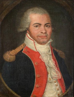 Lot 58 - French School (18th century) Portrait of a French naval officer Oil on canvas, 60cm by 47cm...