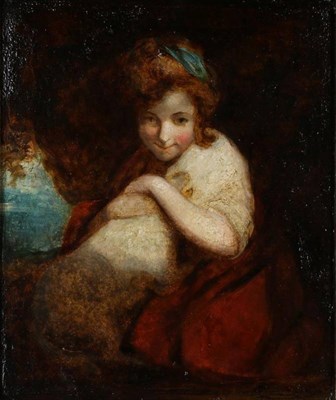 Lot 61 - After Sir Joshua Reynolds (1723-1792) The Careful Shepherdess  Oil on panel, 30.5cm by 25.5cm