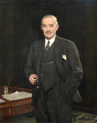 Lot 62 - Harold Knight RA (1874-1961) Portrait of H J Mitchell, President of ICI (1936-1938) Signed, oil...