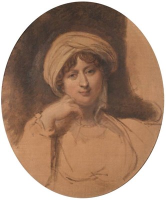 Lot 64 - Attributed to George Henry Harlow (1787-1819) Unfinished portrait of Mary, Countess of Northesk...