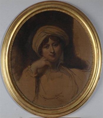 Lot 64 - Attributed to George Henry Harlow (1787-1819) Unfinished portrait of Mary, Countess of Northesk...