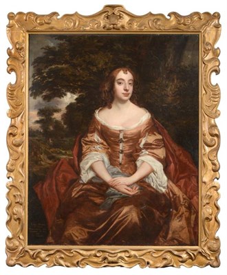 Lot 66 - Circle of Sir Peter Lely (1618-1680) Dutch Three quarter length portrait of Lady Diana Sidney,...