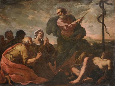 Lot 67 - Neapolitan School (17th century)  Moses and the Brazen Serpent Oil on canvas, 71cm by 95cm...
