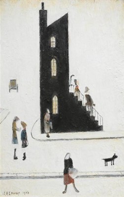 Lot 83 - Laurence Stephen Lowry RA (1887-1976) ''The End House'', Signed and dated 1966, inscribed on an...