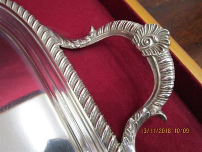 Lot 85 - A George III Silver Twin Handled Tray, William Bennett, London 1814, with gadroon border and...