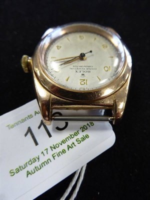 Lot 113 - A 14ct Gold Automatic Centre Seconds ''Bubbleback'' Wristwatch, signed Rolex, model: Oyster...