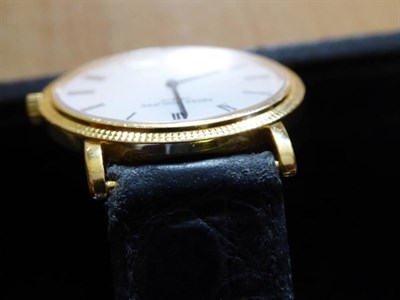 Lot 123 - An 18ct Gold Automatic Wristwatch, signed Patek Philippe, model: Calatrava, ref: 5120J-001,...