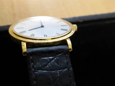 Lot 123 - An 18ct Gold Automatic Wristwatch, signed Patek Philippe, model: Calatrava, ref: 5120J-001,...