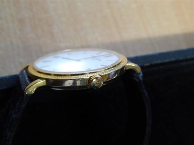 Lot 123 - An 18ct Gold Automatic Wristwatch, signed Patek Philippe, model: Calatrava, ref: 5120J-001,...