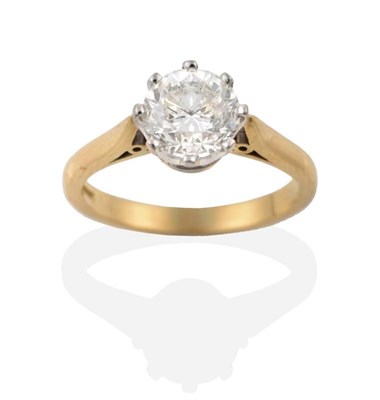 Lot 307 - An 18 Carat Gold Solitaire Diamond Ring, a round brilliant cut diamond in a claw setting, to...