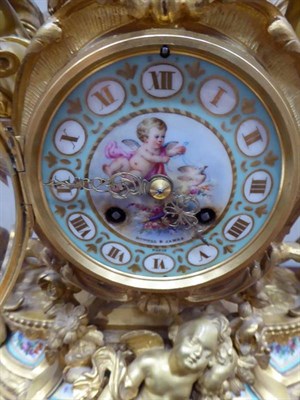 Lot 426 - An Ormolu Striking Mantel Clock, retailed by Howell & James, Paris, circa 1890, surmounted by...