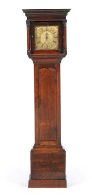 Lot 437 - An Oak Thirty Hour Longcase Clock, signed Jonas Barber, Number 14, circa 1749, flat top...